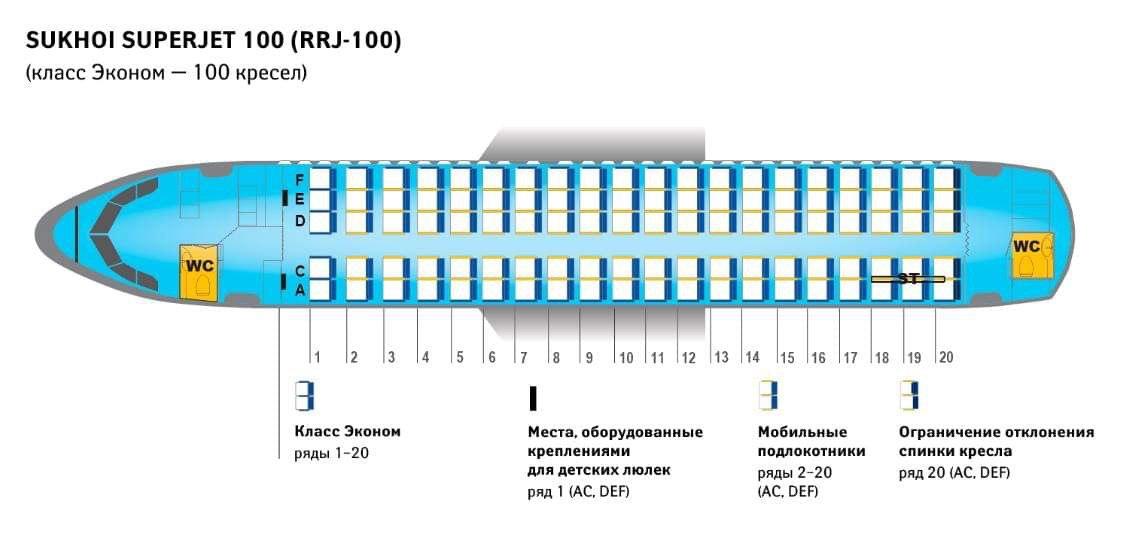 Ss100 самолет схема салона